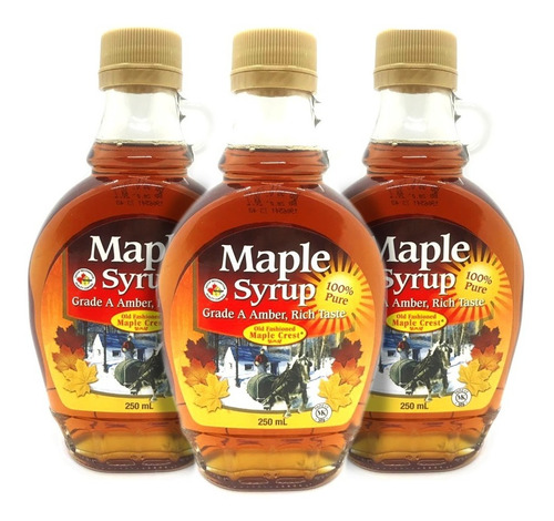 maple syrup jarabe de arce 250ml pack de 6und