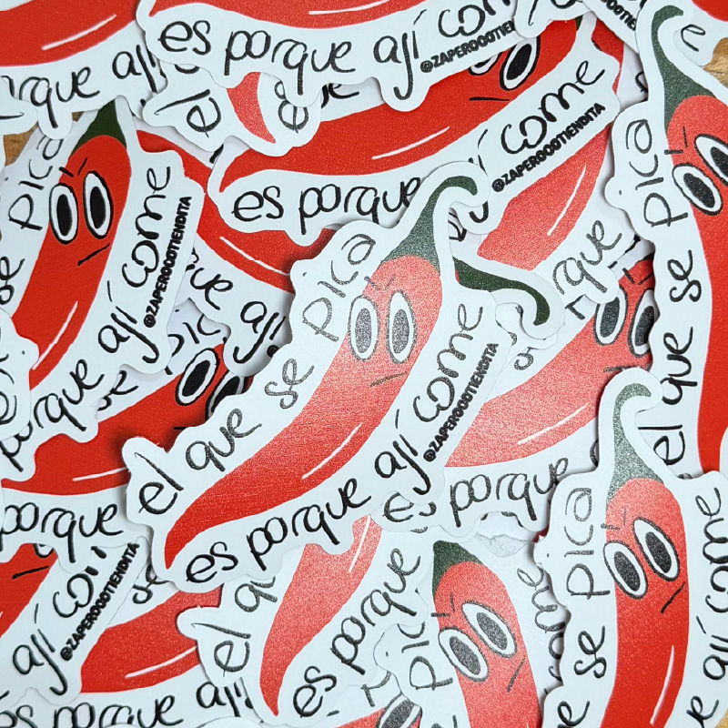 Sticker El que se pica es porque ají come