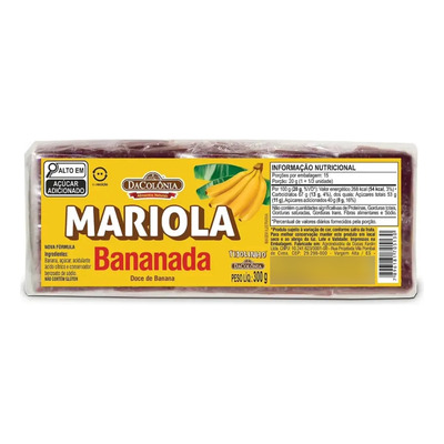BOCADILLO DE PLATANO MARIOLA BANANADA 300GR