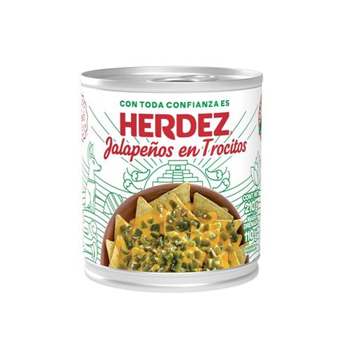 CHILE JALAPEÑOS EN TROCITOS HERDEZ LATA 210G