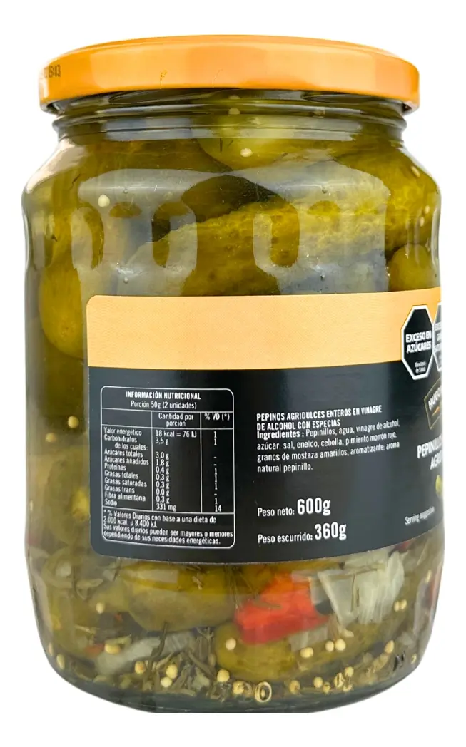 Pepinillos Agridulces Enteros Reitzel 600 G