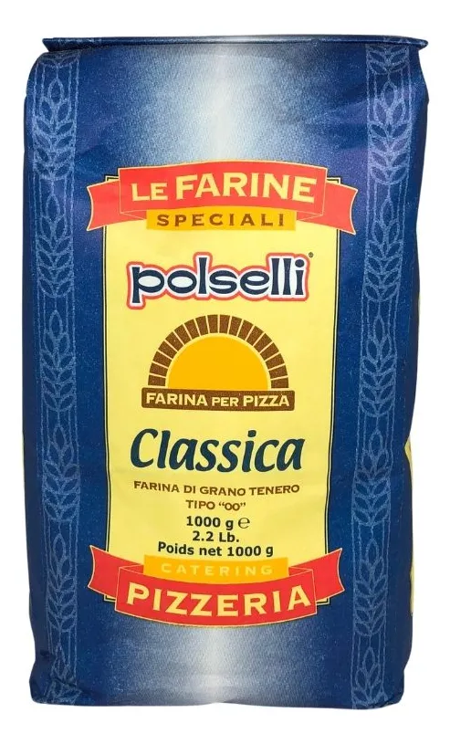 Harina De Trigo 00 Para Pizza Clásica Polselli 1 Kg ITALIA