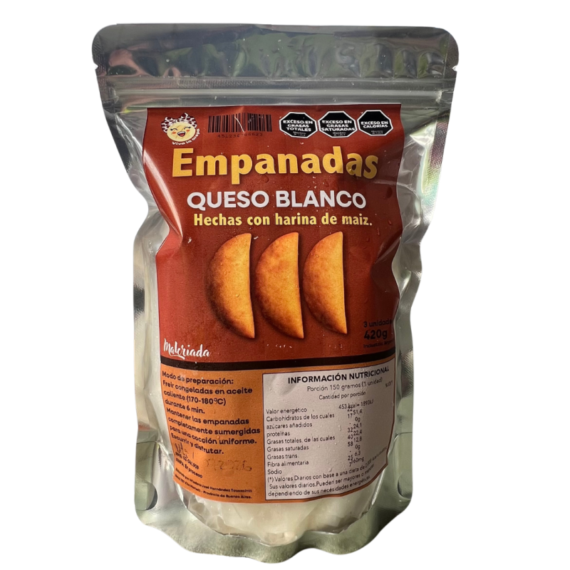 EMPANADAS CONGELADAS VIVA LA AREPA X3UNDS QUESO