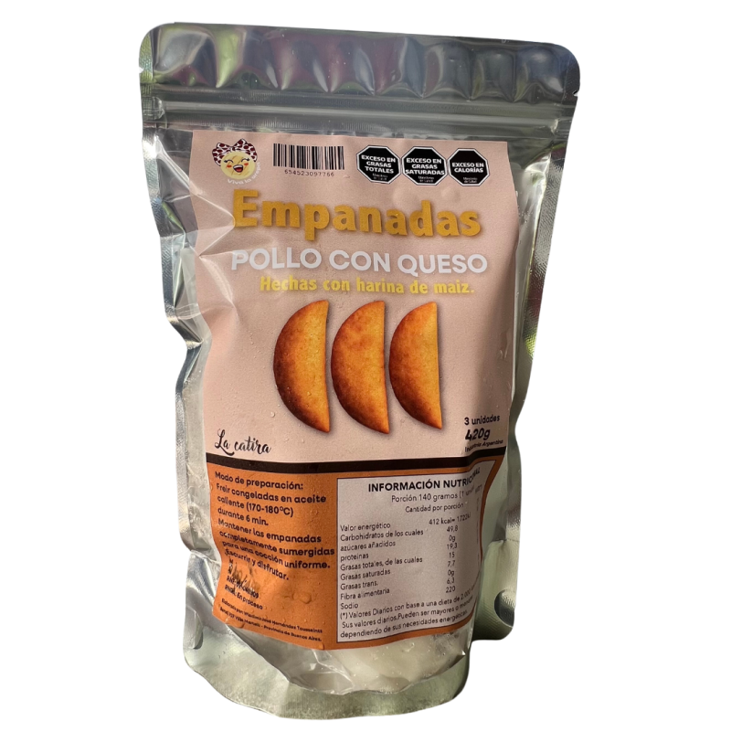 EMPANADAS CONGELADAS VIVA LA AREPA X3UNDS POLLO CON QUESO