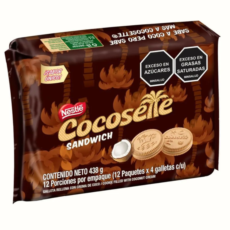 Cocosette Sandwich 12 paquetes x 4 galletas c/u