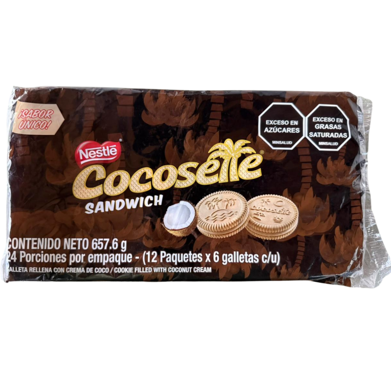 Cocosette Sandwich 12 paquetes x 6 galletas c/u