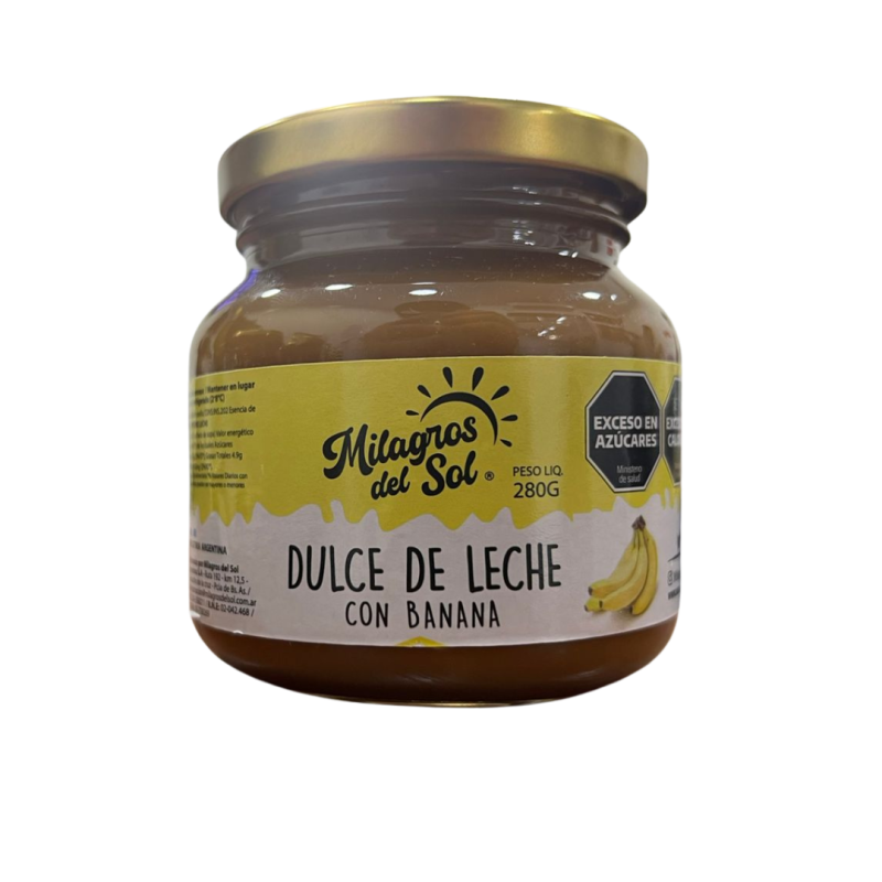 DULCE DE LECHE MILAGROS DEL SOL CON BANANA 280GR