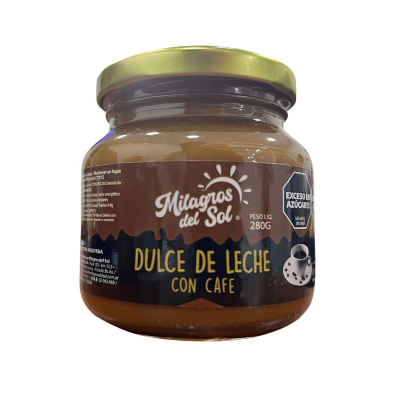 DULCE DE LECHE MILAGROS DEL SOL CON CAFE 280GR