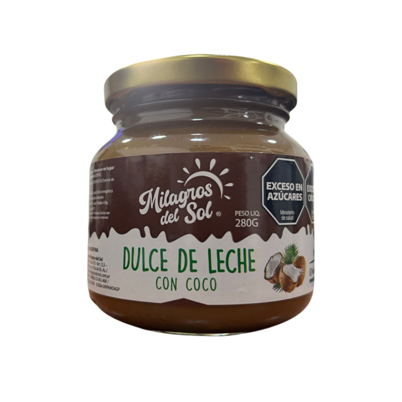 DULCE DE LECHE MILAGROS DEL SOL CON COCO 280GR