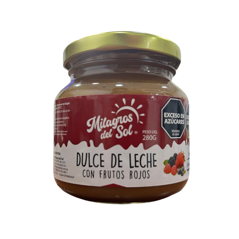 DULCE DE LECHE MILAGROS DEL SOL CON FRUTOS ROJOS 280GR