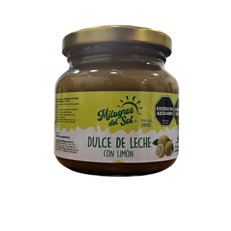 DULCE DE LECHE MILAGROS DEL SOL CON LIMON 280GR