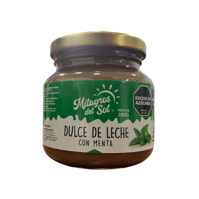 DULCE DE LECHE MILAGROS DEL SOL CON MENTA 280GR