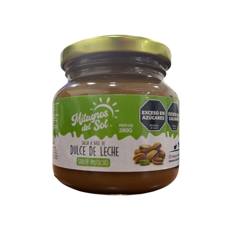 DULCE DE LECHE MILAGROS DEL SOL CON PISTACHO 280GR