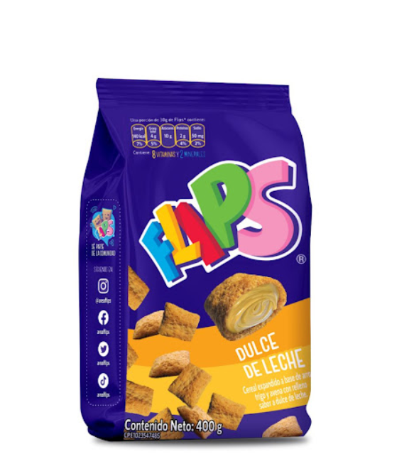 Flips Dulce de leche x 400gr Bolsa