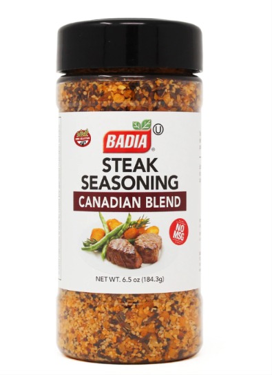 STEAK SEASONING 184.3G CANADIAN BLEND BADIA