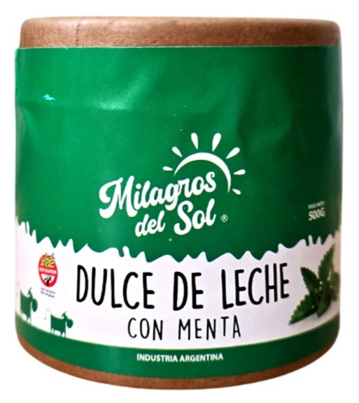 DULCE DE LECHE CON MENTA 500GR MILAGROS DEL SOL