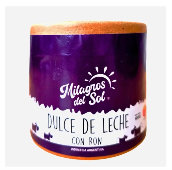 DULCE DE LECHE CON RON 500GR MILAGROS DEL SOL