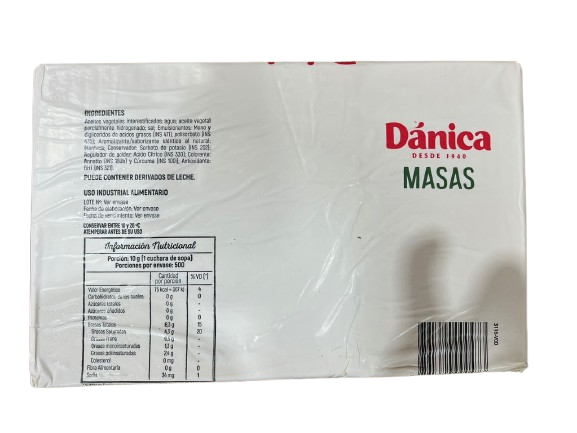 MANTECA DANICA MASAS BARRA 5K