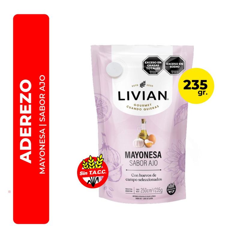 MAYONESA SABOR AJO LIVIAN 250CM3 / 235G
