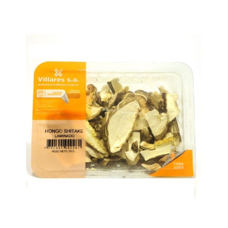 HONGOS SHITAKE LAMINADOS X25GR POTE PEONCITO