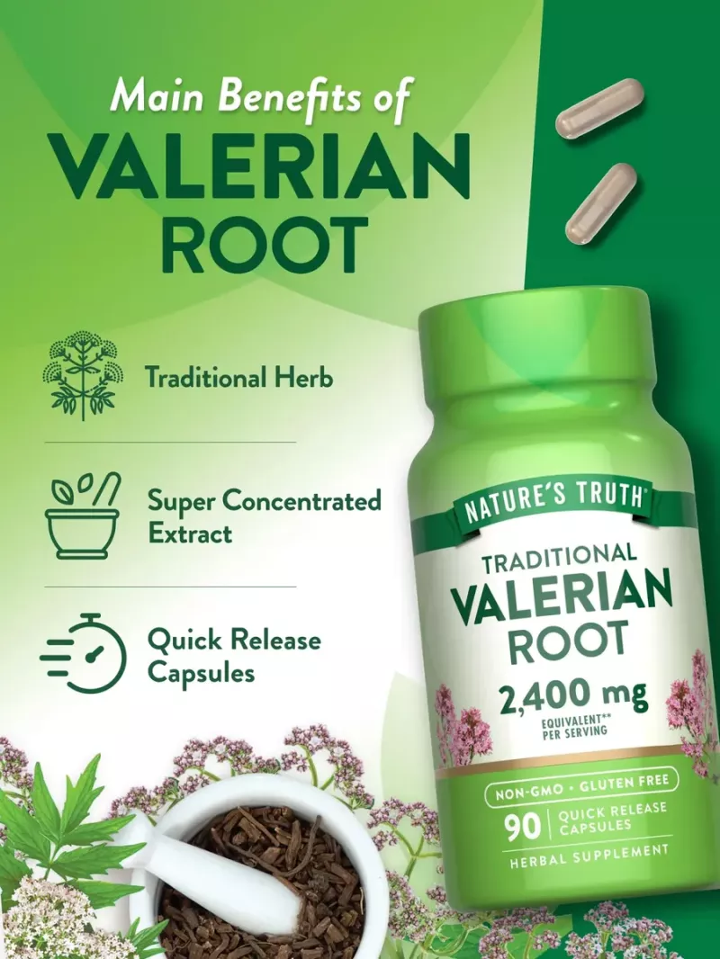 Nature's Truth Cápsulas De Raíz De Valeriana 90