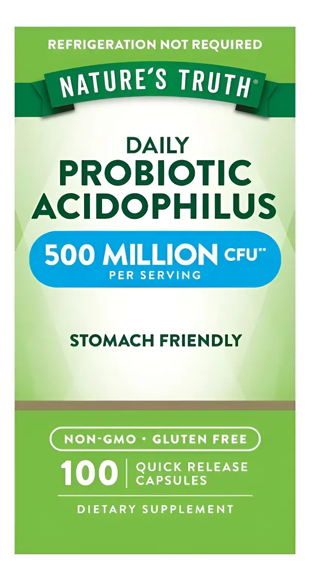 Probiotico Acidophilus 500 Millonescfu Natures Truth 100 Cap