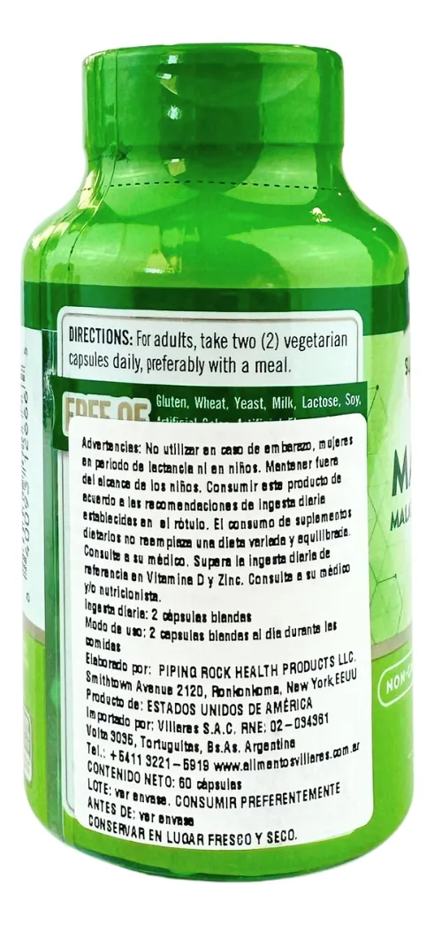 Magnesio Triple Glicinato Natures Truth 60 Capsulas