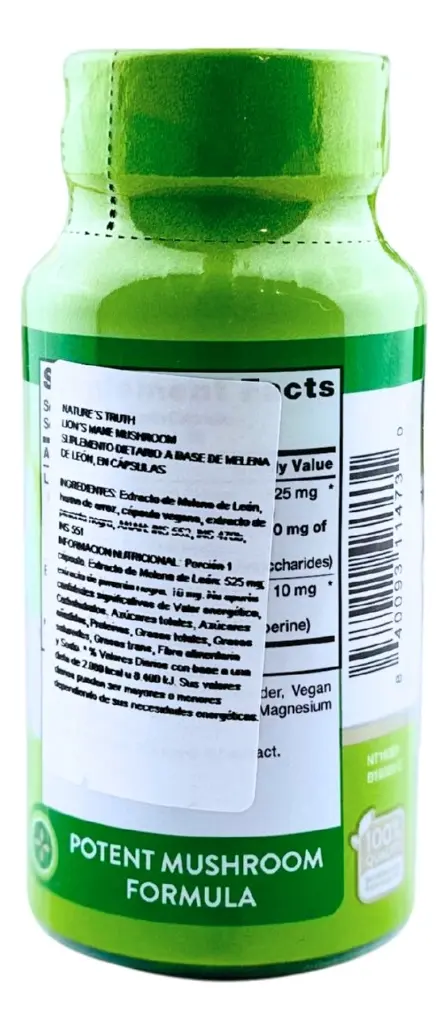 Melena De Leon 2100mg Natures Truth 50 Capsulas