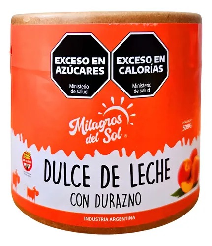 DULCE DE LECHE CON DURAZNO 500GR MILAGROS DEL SOL