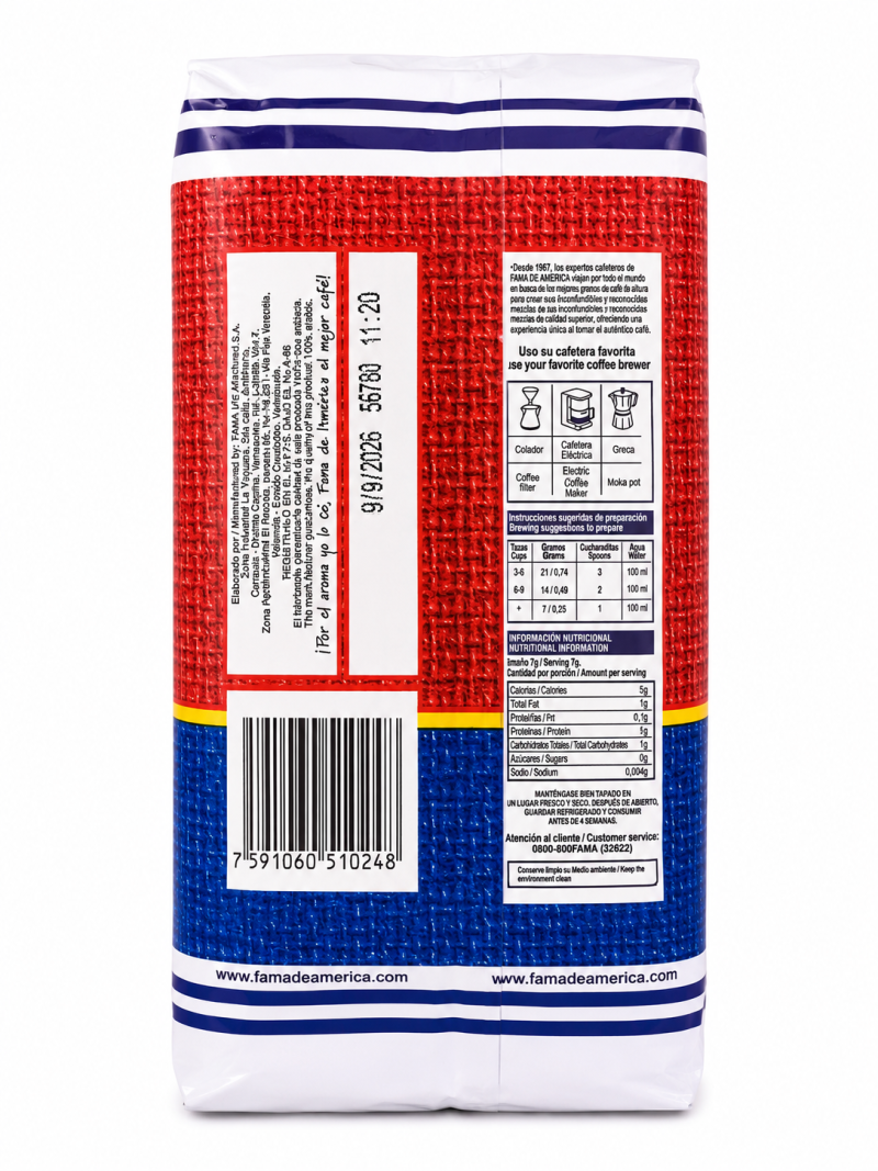 Cafe fama de america x 250gr molido ORIGEN VENEZUELA