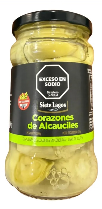 Corazones De Alcauciles Siete Lagos Sin Gluten X 280 Grs