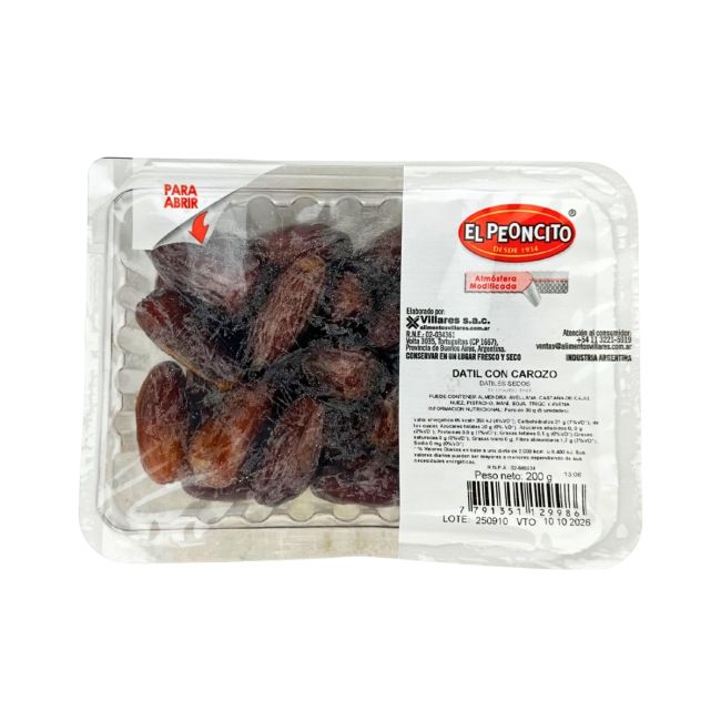 Datil Deglet Nour Con Carozo 200 G El Peoncito