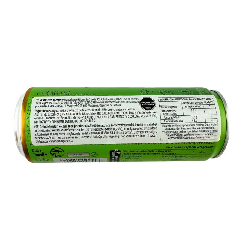 Te Dilmah Frio Lata 330ml - Infusion - Ice Tea jasmine