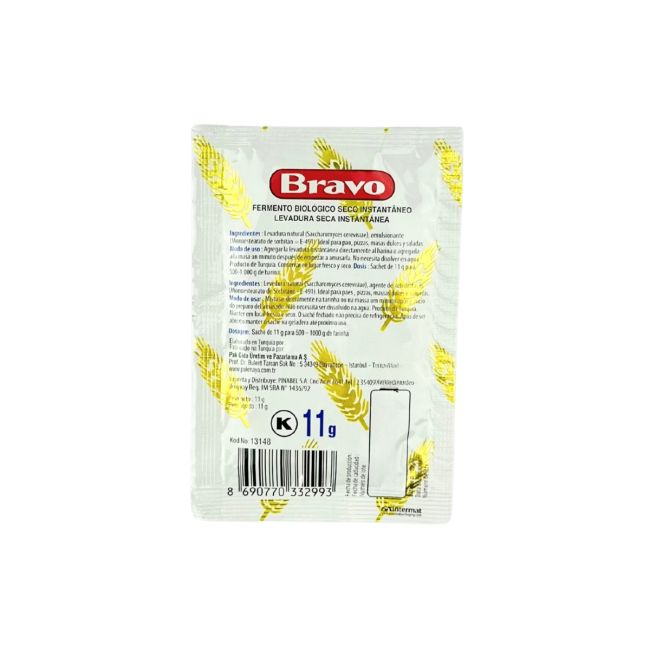 Levadura Instantanea Bravo 11 G