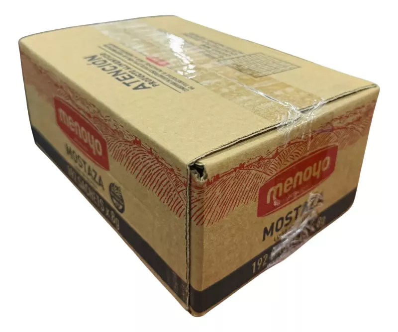 Mostaza Menoyo X Caja 192und X 8gr Libre Gluten Restaurantes