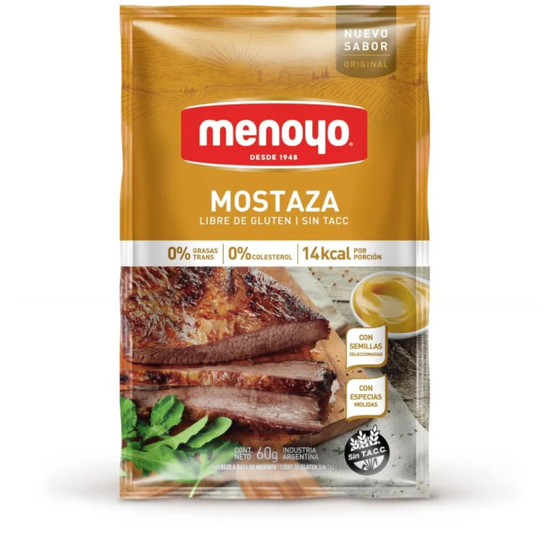 Mostaza Menoyo 30 Sachets De 60gr Gastronomicos Restaurante