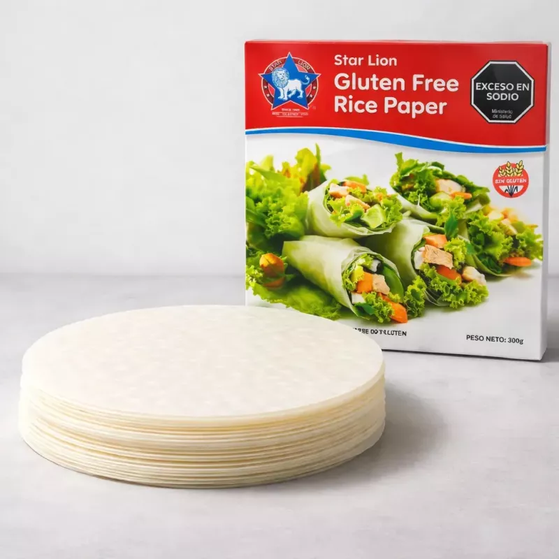Papel De Arroz Tipo Wrap Star Lion 50 Un. Sin Gluten