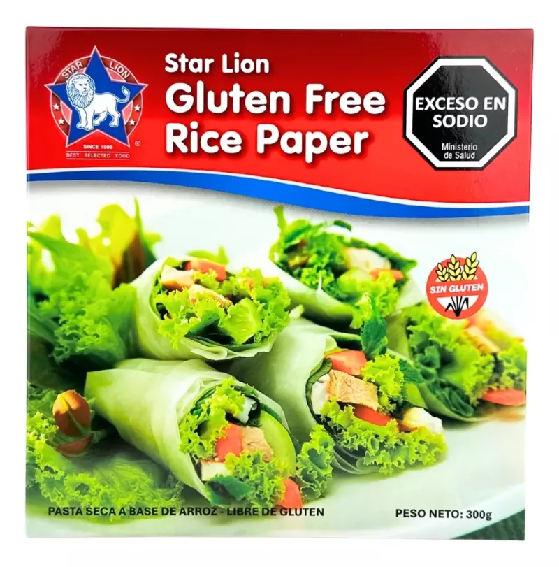 Papel De Arroz Tipo Wrap Star Lion 50 Un. Sin Gluten