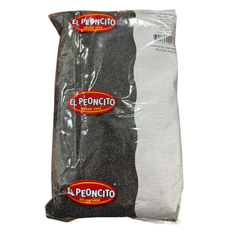 Semillas De Sésamo Negro El Peoncito 1 Kilo Argentina !