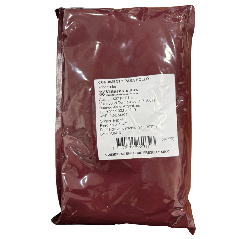 Condimento Para Pollo 1 Kg Zoraida ESPAÑA