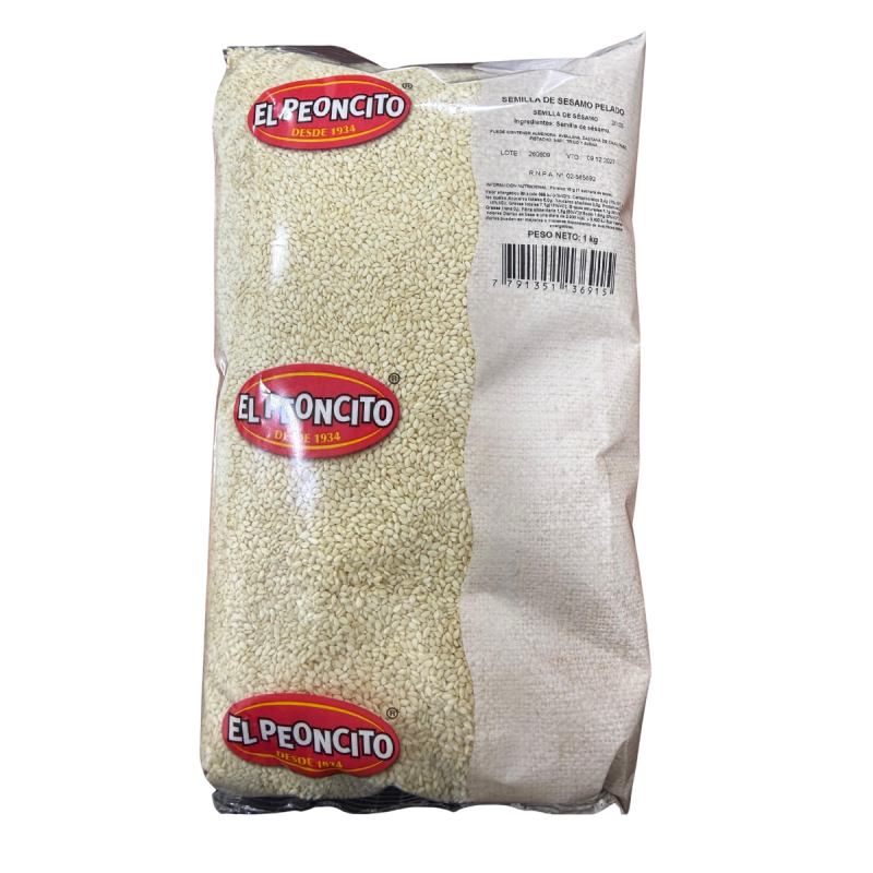 Semilla De Sesamo Pelado Blanco X 1 Kg.