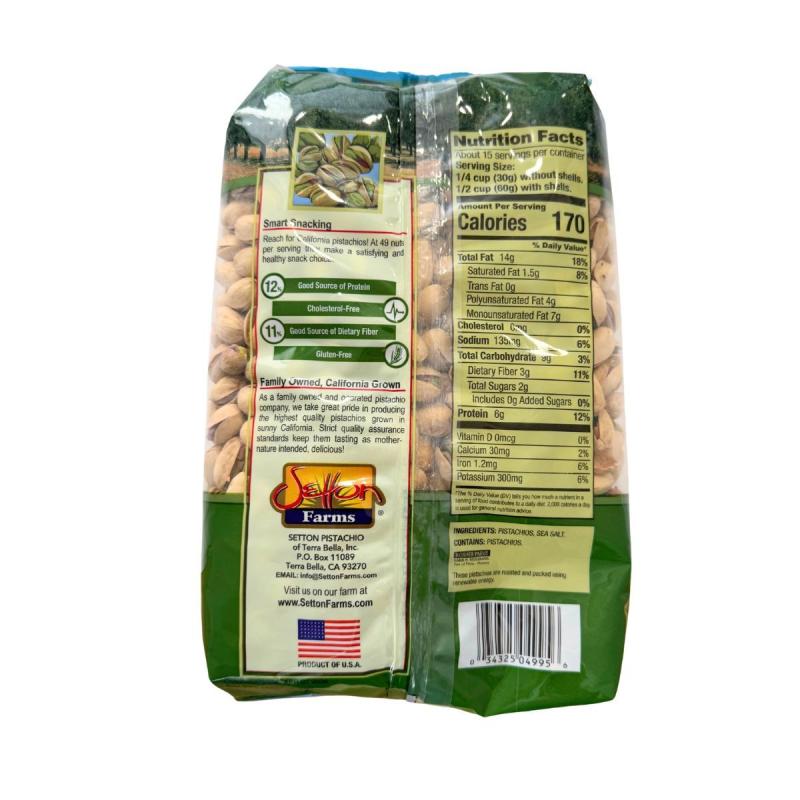Pistacho Con Cascara Salado Y Tostado Setton 907g Kosher