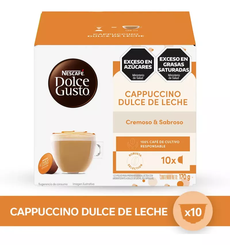Cápsulas De Café Nescafé® Dolce Gusto® Cappuccino Dulce De Leche - X 10