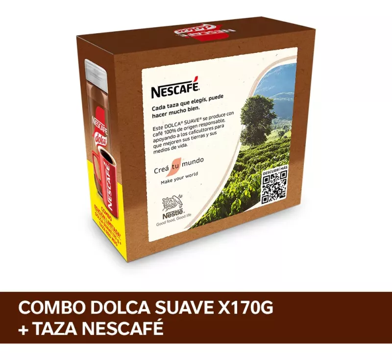Combo Cafe Nascafe Dolca Suave 170g + Taza Red Mug