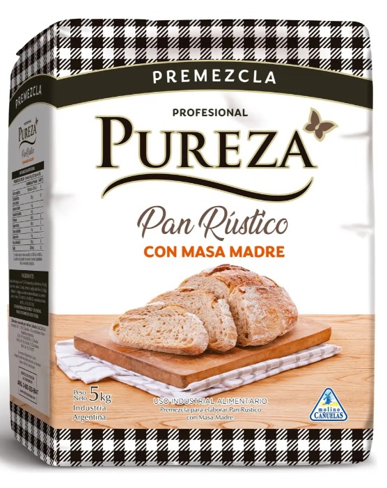 PAN RUSTICO CON MASA MADRE PUREZA 5 K