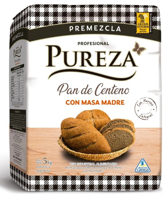 PREM PAN DE CENTENO CON MASA MADRE X 5 K