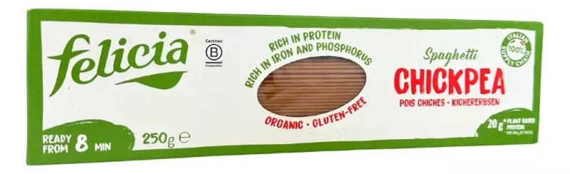 Fideos Spaghetti Italiano Sin Gluten Garbanzo Felicia 250g