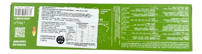 Fideos Spaghetti Italiano Sin Gluten Garbanzo Felicia 250g