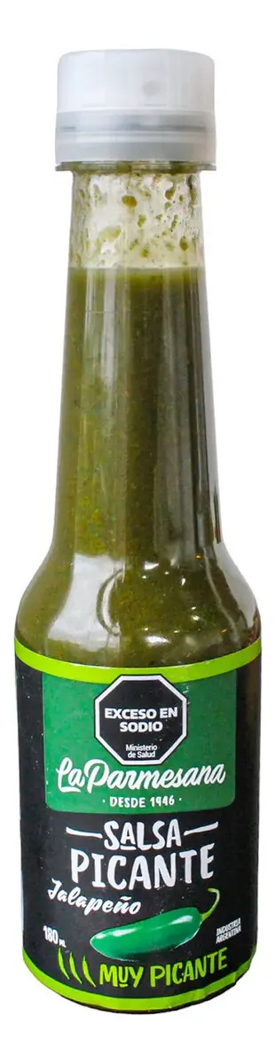Salsa Picante Jalapeño La Parmesana Frasco 180ml Vinagre Ají Cayena 12 x 180ml