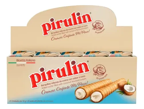 PIRULIN CAJA 24 SACHETS. 24 GRS C/U COCO